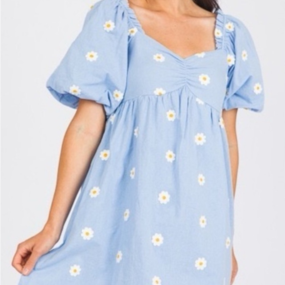 Blue Floral Mini Dress - Altar’d State